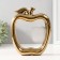 Souvenir Ceramics "Abstraction. Apples" Gold with white 17x5x20.5 cm