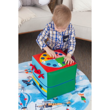 Bizikubik Developing Tactile "Cup", 30 × 30 cm, according to the Montessori method-4