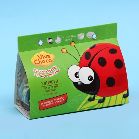 Chocolate sweets with cream filling "Vivachoco 3D", Assorted, 100 g