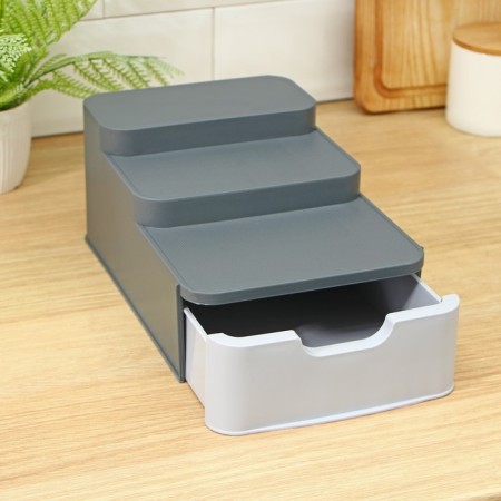 Organizer multi -level, 27 × 16.5 × 11 cm, color gray color-2