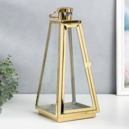 Summary Metal "Pyramid" set 3 pcs gold 22x11x53, 17x8.5x38, 12x8x23 cm-1