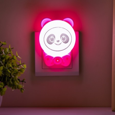Panda nightlight LED white-pink 3.5x8x9.5 cm Risalux-3