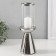 Ceramics candlestick, glass for 1 candle "surface" d = 8 cm silver 10x10x29.5 cm