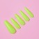 Patching nails, 24 pcs, ballerina shape, neon yellow color