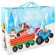 New Year. Gift package, 61x40x20 cm, packaging, blue tractor