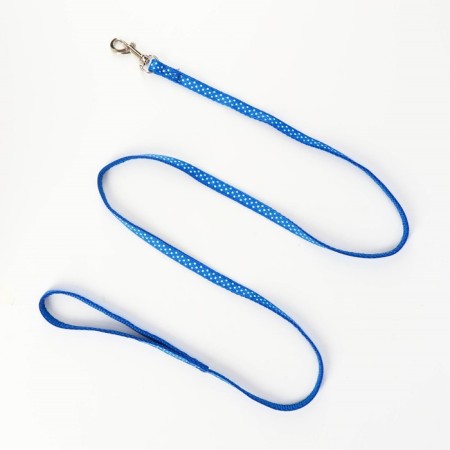 The set of stitched "peas", leash 120 x 1 cm, OG 23-35 cm, blue-5