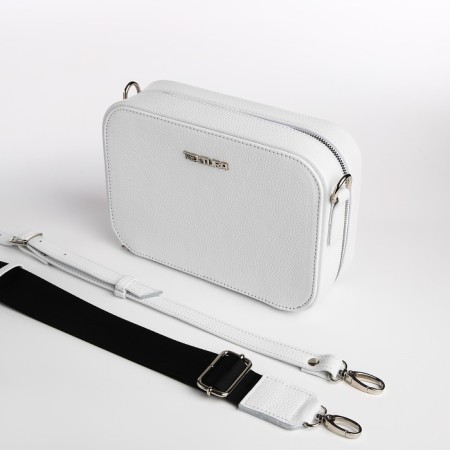 Women's bag over the shoulder Textura, small size, white color-7
