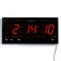 Electronic wall clock "Solomon": thermometer, calendar, 21.5 x 45.5 cm, red numbers