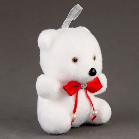 A toy of foam "Bear" with a red bow, 11 cm-1