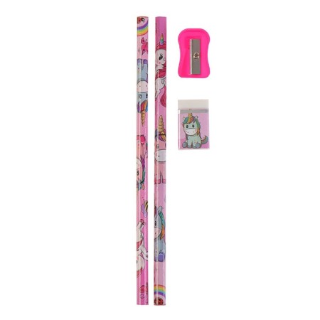 Tables of a desktop children's "unicorn" (stand+2 pencil+ruler+sharpener+eraser+notebook 8 sheets)-3