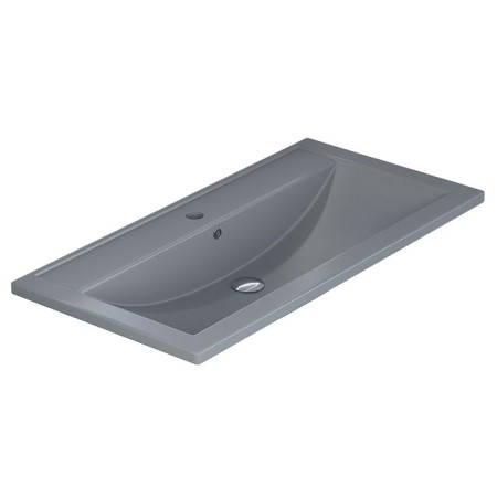 Sink uperwood Foster Quartz 90 cm, quartz, gray matte, concrete-3