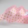 Satin tape with embossing "Goros", 25 mm × 23 ± 1 m, pink color # 04