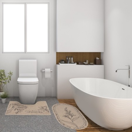 A set of bathroom rugs Ethel "Beautiful" 2 pcs, 48x78 cm, 40x45 cm