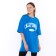 Female T-shirt, bright blue color, Oversize size (42-46)