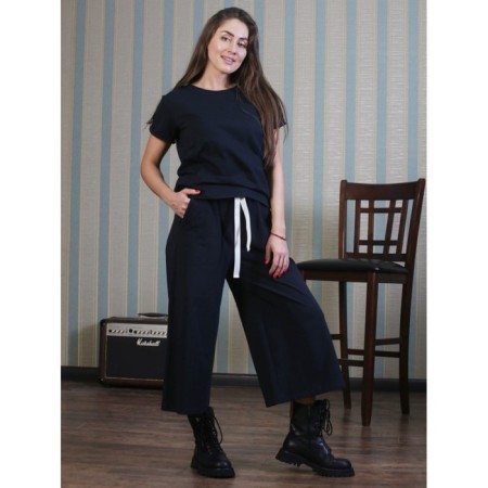 Female suit, size 50, black color-2