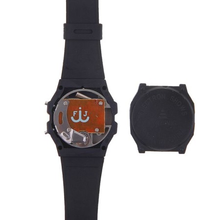 Watch of washing electronic, children, "Fairy Tale", silicone strap, black-3
