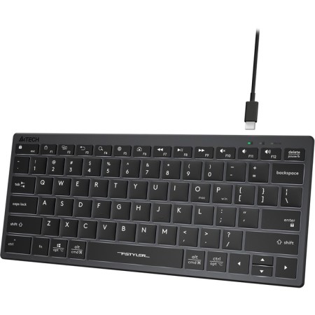 Keyboard A4Tech FSTYLER FX61 Gray USB Slim Led (FX61 Grey)-9