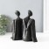 Polystone souvenir "close - far" black set 2 pcs 9x19x19.5 cm