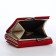 Women's wallet on the button, burgundy color