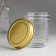 Bank for candles glass with a lid "Romb" transparent 200 ml 7x7x8.5 cm