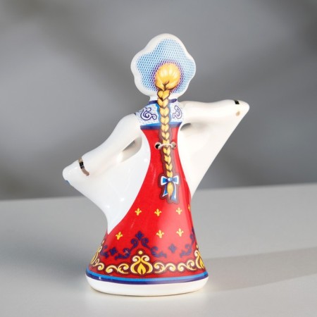 Сувенир-колокольчик "Кукла платье-колокольчик", гжель, 11 см, керамика 9796994-2