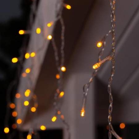 Girlyanda "Furmy" 4 × 0.6 m, IP44, transparent thread, 180 LED, yellow glow, 8 modes, 220 V-2
