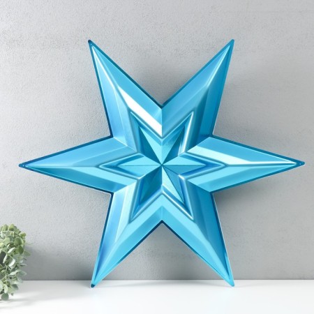 Figure "Star in the Star" Big Blue Metallic, 69.5x60.3 cm-2