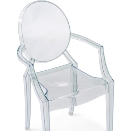 Plastic stool Luis plastic/transparent 54x54x92 cm-4