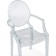 Plastic stool Luis plastic/transparent 54x54x92 cm