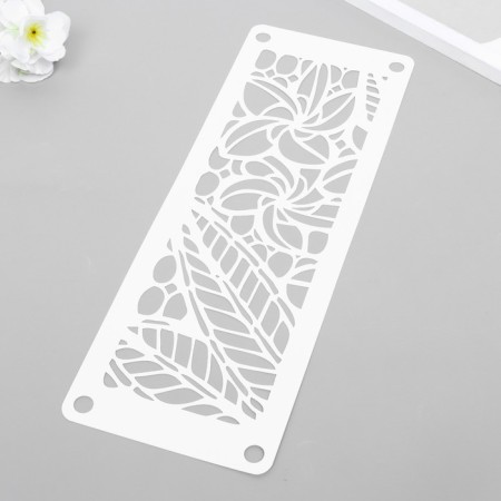 Stencil of stencil "Flower pattern" 11x32 cm-1
