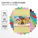 Cardboard color with sparkles, A4, 10 sheets, 10 colors, non -unilateral, in a package, 250 g/m², puppy patrol
