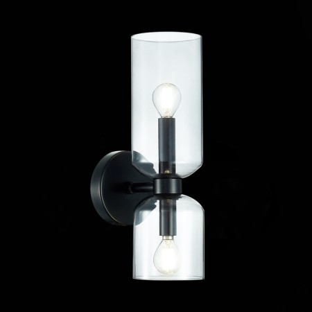Sconces st. SL1180.401.02. Treviso. 2x40 watts, E14, 12x36 cm, black color-1
