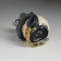 Piglite Polystone "Snake is dark with sunflower and coins" 7.2x6.5x11.2 cm