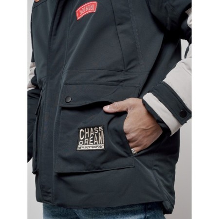 Male Winter jacket, size 52, dark blue color-10