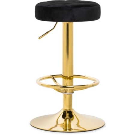 Barrier stool Marun metal/velor, gold/black 39x39x63 cm