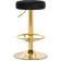 Barrier stool Marun metal/velor, gold/black 39x39x63 cm