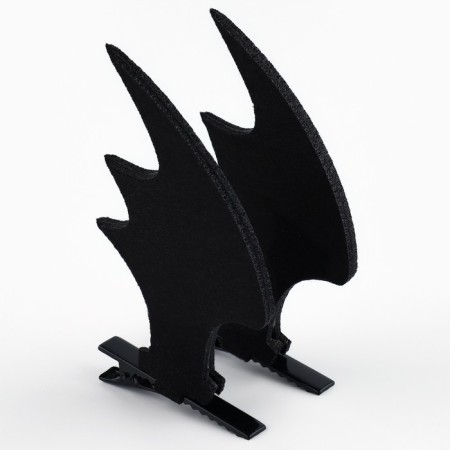 Hairpins for hair ears "Wings", black, 2 pcs, 11 x 12 cm-4