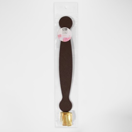 Handle for a bag, 2 fasteners for a puncture, 22 × 3 × 0.4 cm, dark brown/gold color-7