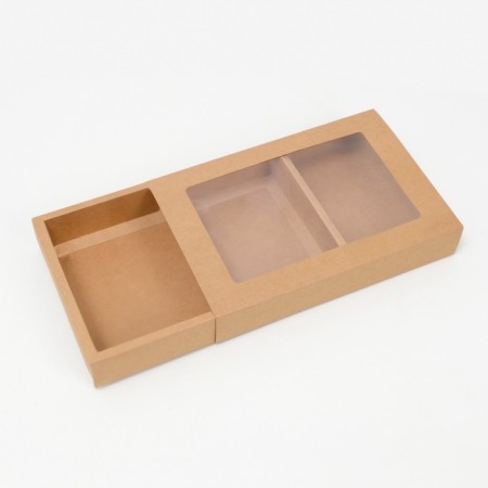 Box fold, pencil case, with a window, craft, 30 x 20 x 5 cm-2