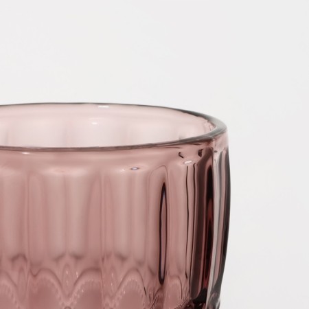 Magistro La-Channel's wine glasses, 250 ml, 9 × 17 cm, 6 pcs., Glass, pink-4