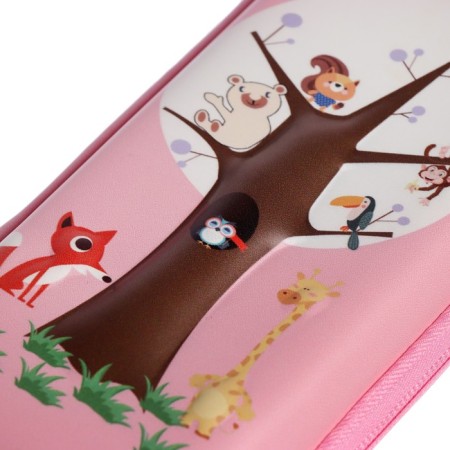 School Penal 3D "Friends" on lightning, pink color-3