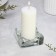 Clotra-1 candlestick, 8x8x3.5 cm, with in-depth diameter of 6 cm