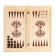 Backgammon "pattern" wooden board 40 x 40 cm, with a field for playing checkers