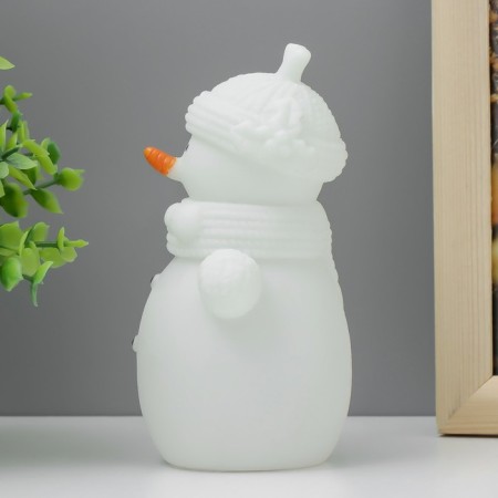 Nightmare "Snowman in a hat" LED from 3xlr44 batteries is white 7x7x12 cm-2