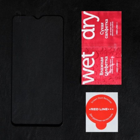 Protective glass Red Line for Xiaomi Redmi Note 8 Pro, Full Screen, Complete glue, black-1