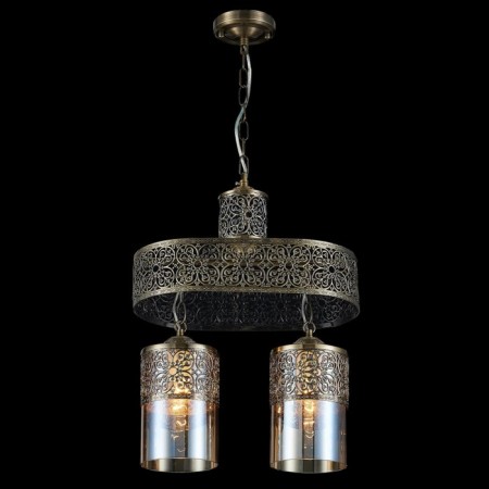 Suspended lamp Citilux "Emir" CL467223, 36x36x48 cm, 2x75W, E27, brown color-1