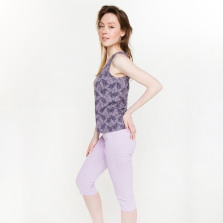 Female set (T -shirt, Bridges), lilac color, size 50-1