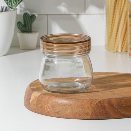 Bank for bulk products, glass, 600 ml, d = 10 cm, h = 10 cm