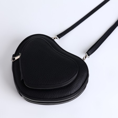 Bag Women's Cross-Bodi with a zipper, black color-6