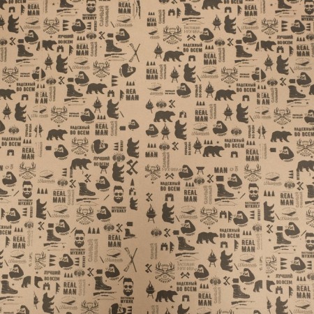 Paper packaging craft "for him", 0.7 x 10 m, 70 g/m²-2